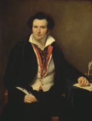 Portrait of Bernard Wolf (1778-1850) actor, author and director of the Theatre de la Monnaie in Brussels, painted before 1823